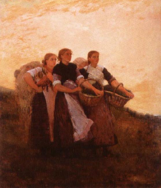 Winslow Homer Listen,Lark oil painting picture